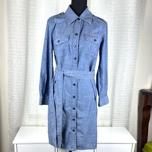 Tory Burch Women's Blue Denim Shirt Dress